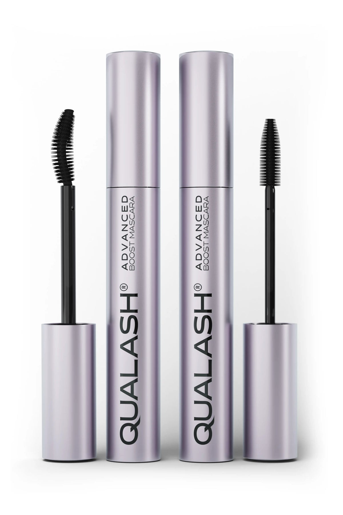 QUALASH Peptide Twins – open mascara’s met gebogen borstel en scheidingsborstel