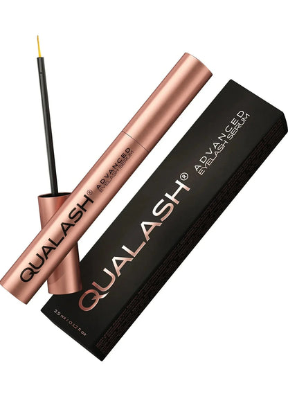 QUALASH Advanced Eyelash Serum with outer black box packaging